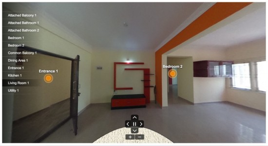 Quikr Home VR App 360° room tour